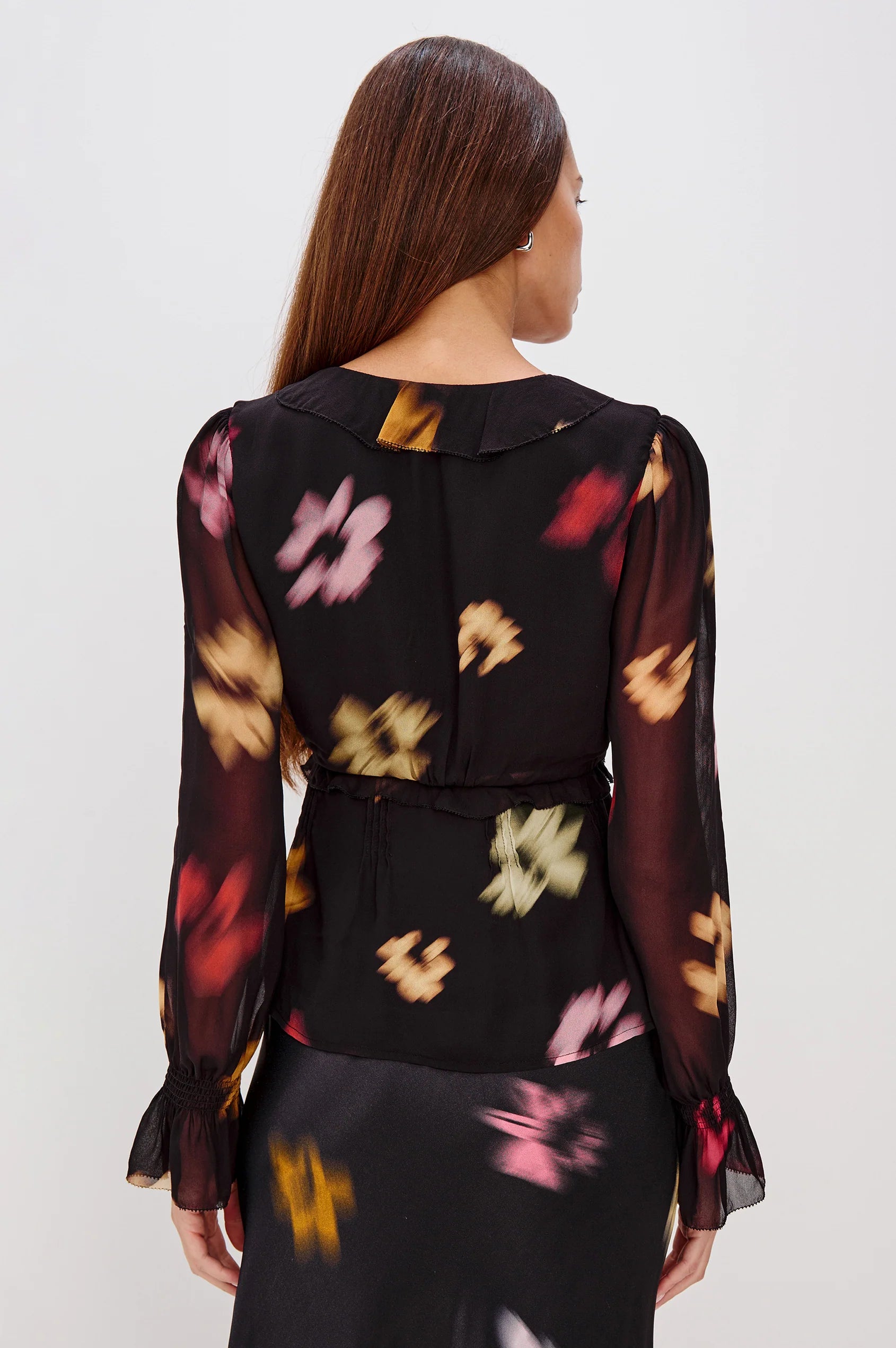 Rails - Alixa Top in Onyx Blurred Floral