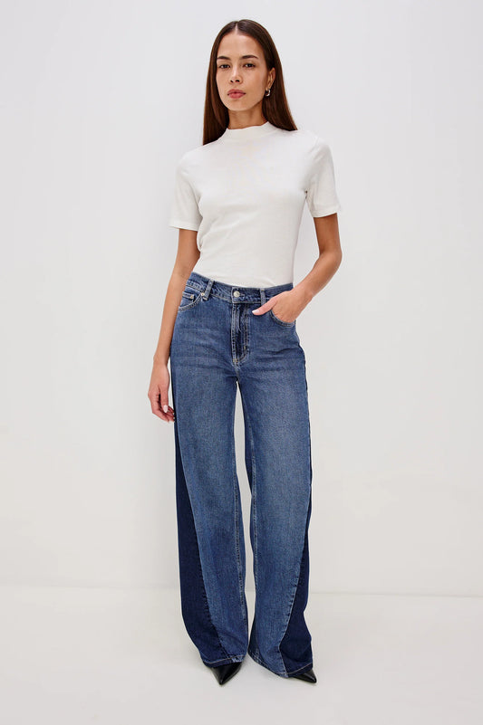 Rails - Angeleno Godet wide leg pant in Indigo grove