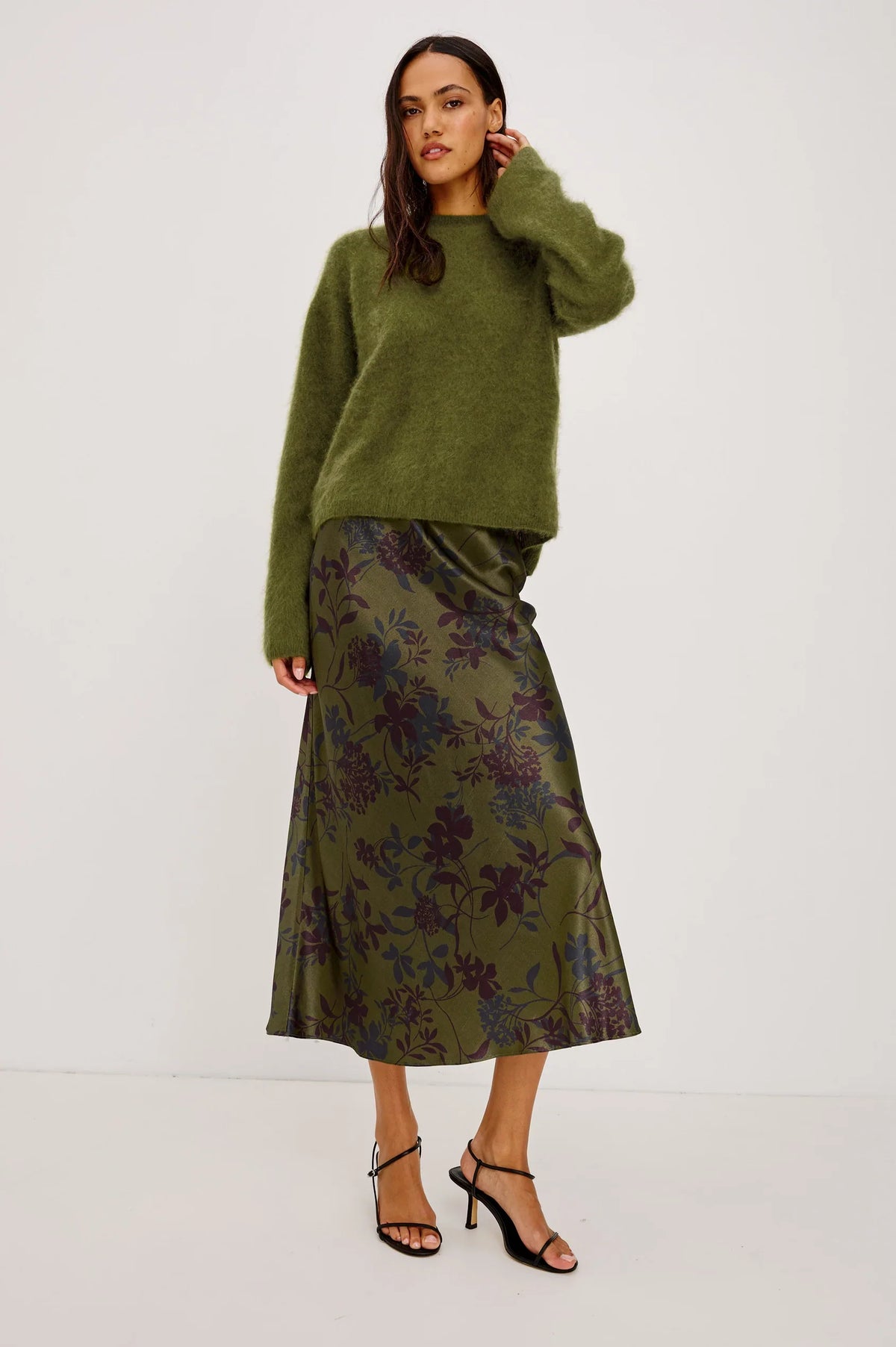 Rails - Anya Skirt in olive dahlia