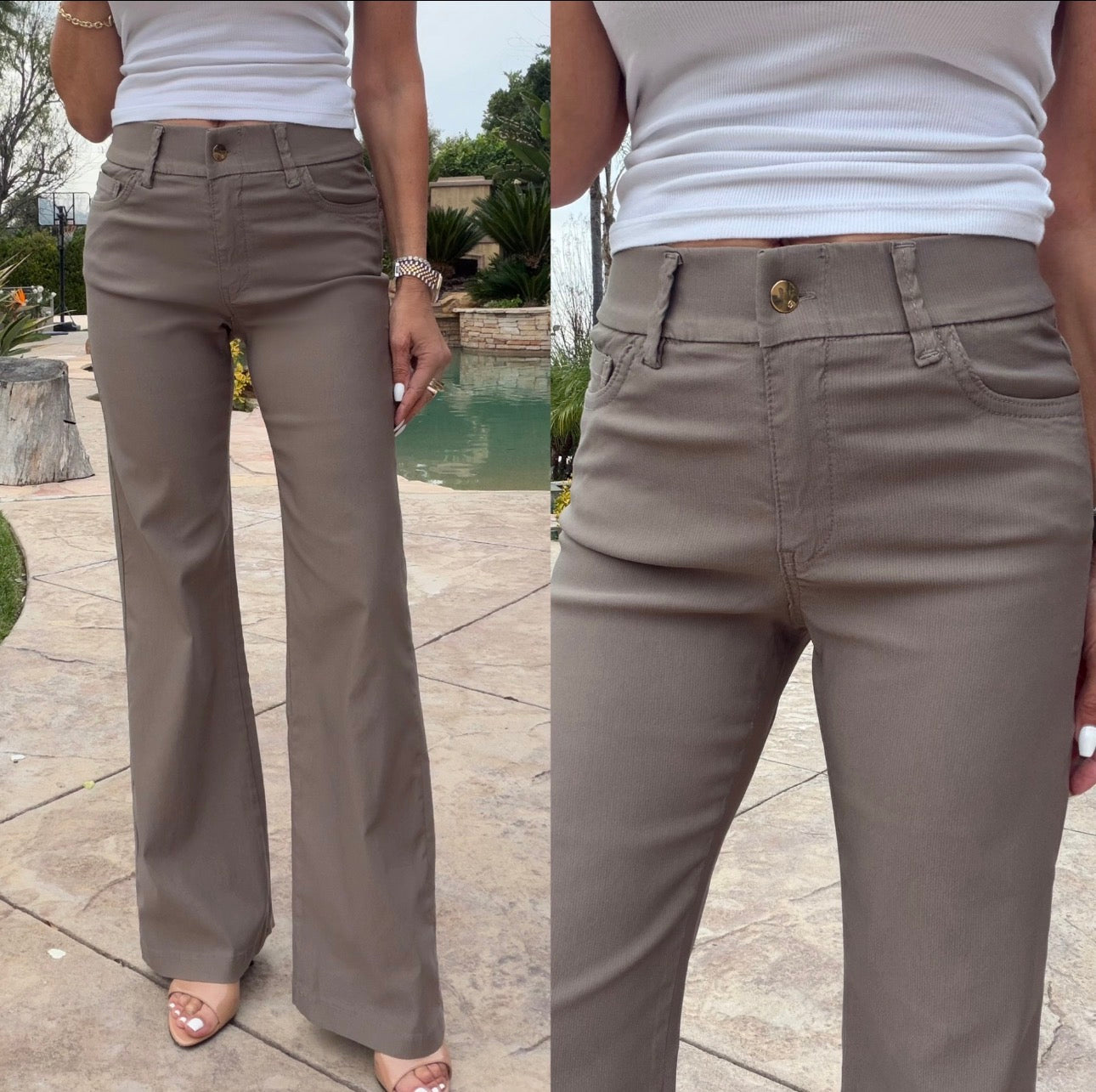 Bevy Flog - Amy Pant in Brown Stripe