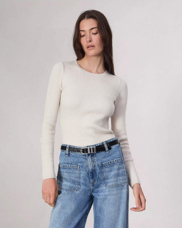 Rag & Bone - Audrina Crew top in Off White