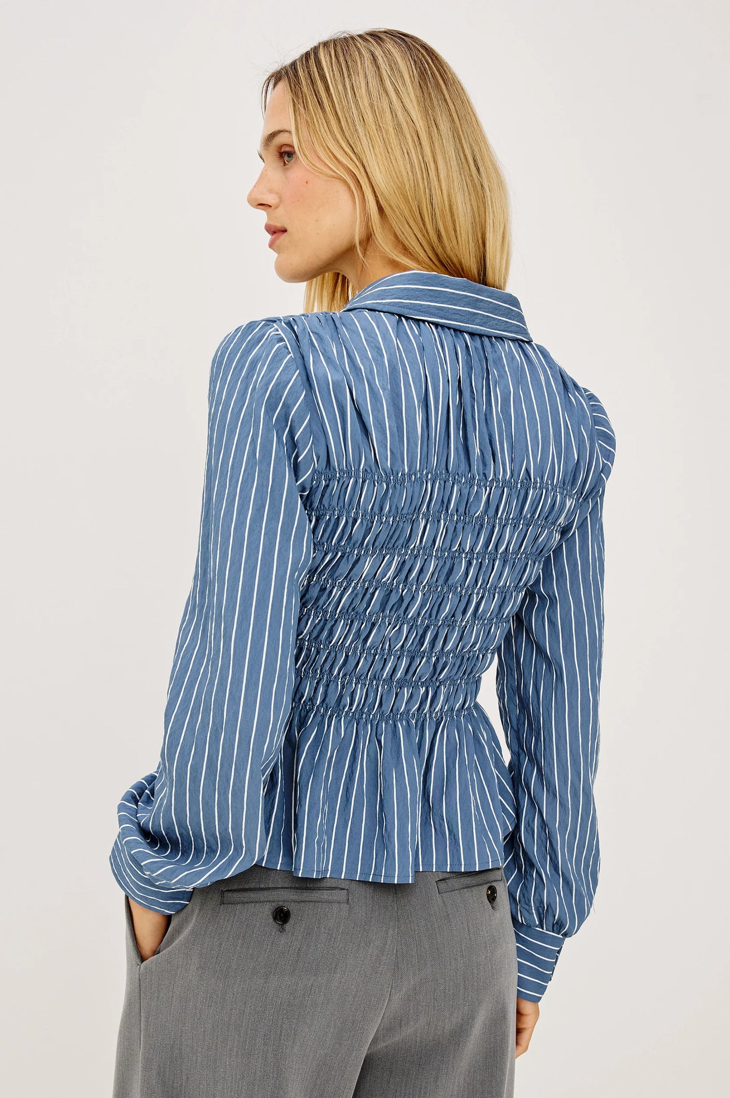 Rails - Bradshaw shirt in Washed indigo stripe