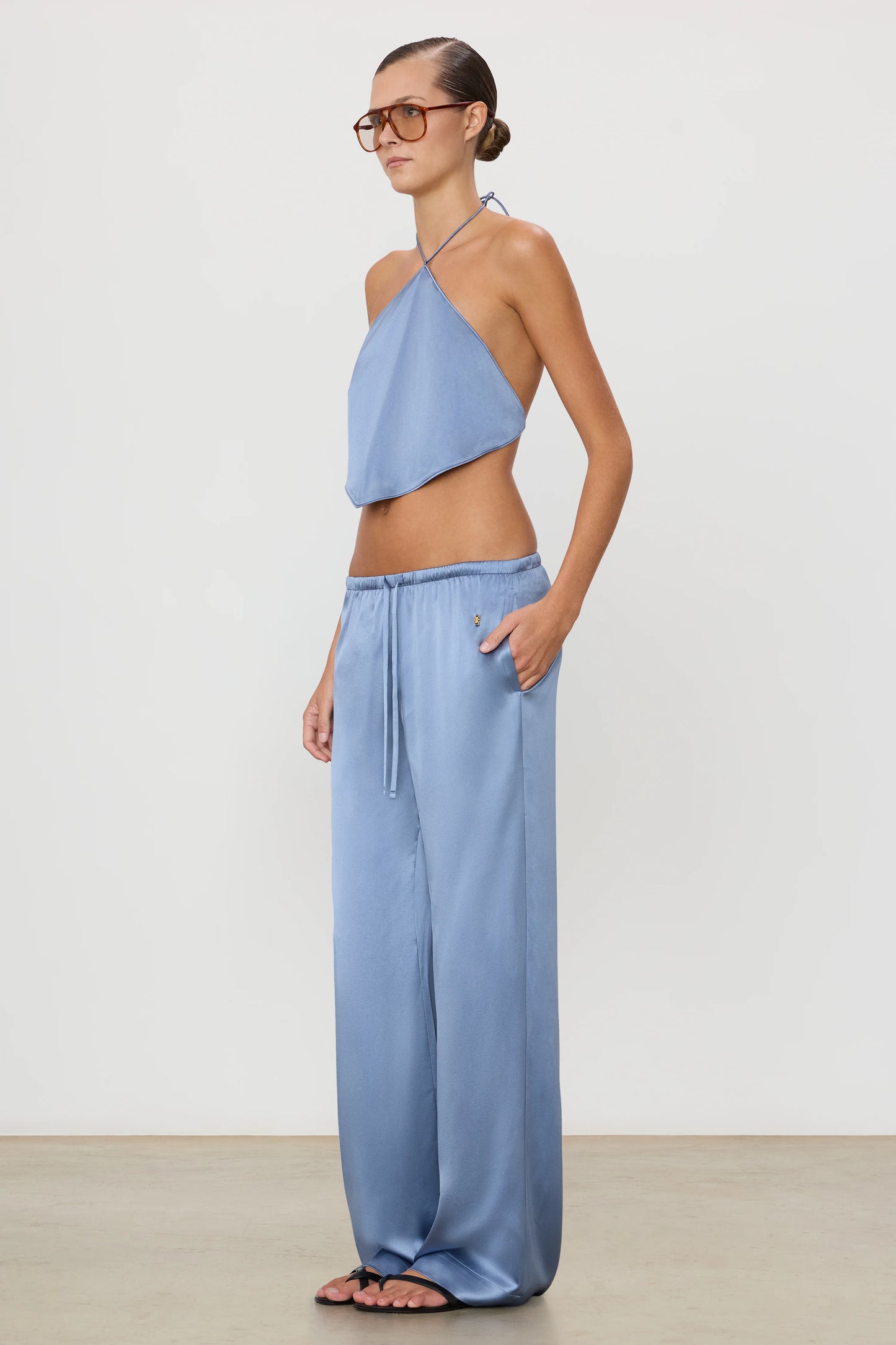 Eterne -silk  Brody Pant in light blue