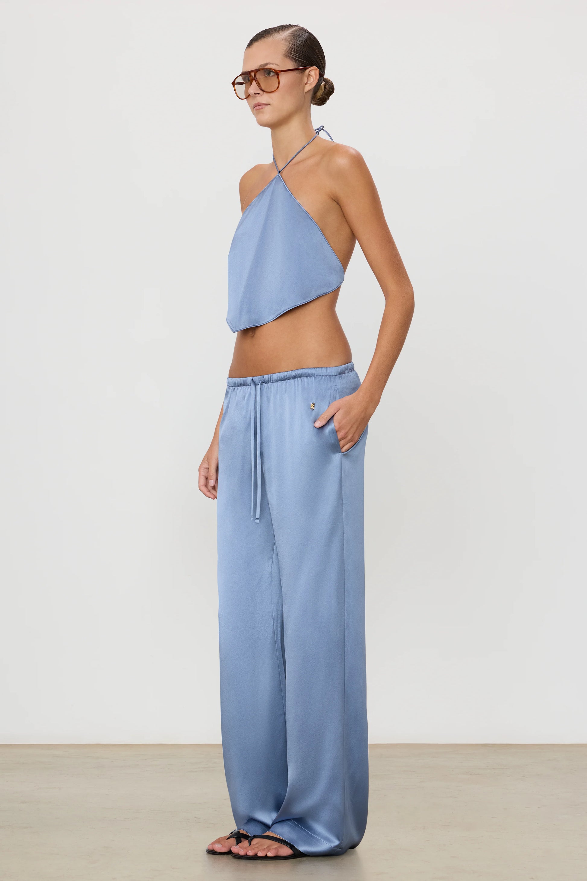 Eterne -silk  Brody Pant in light blue