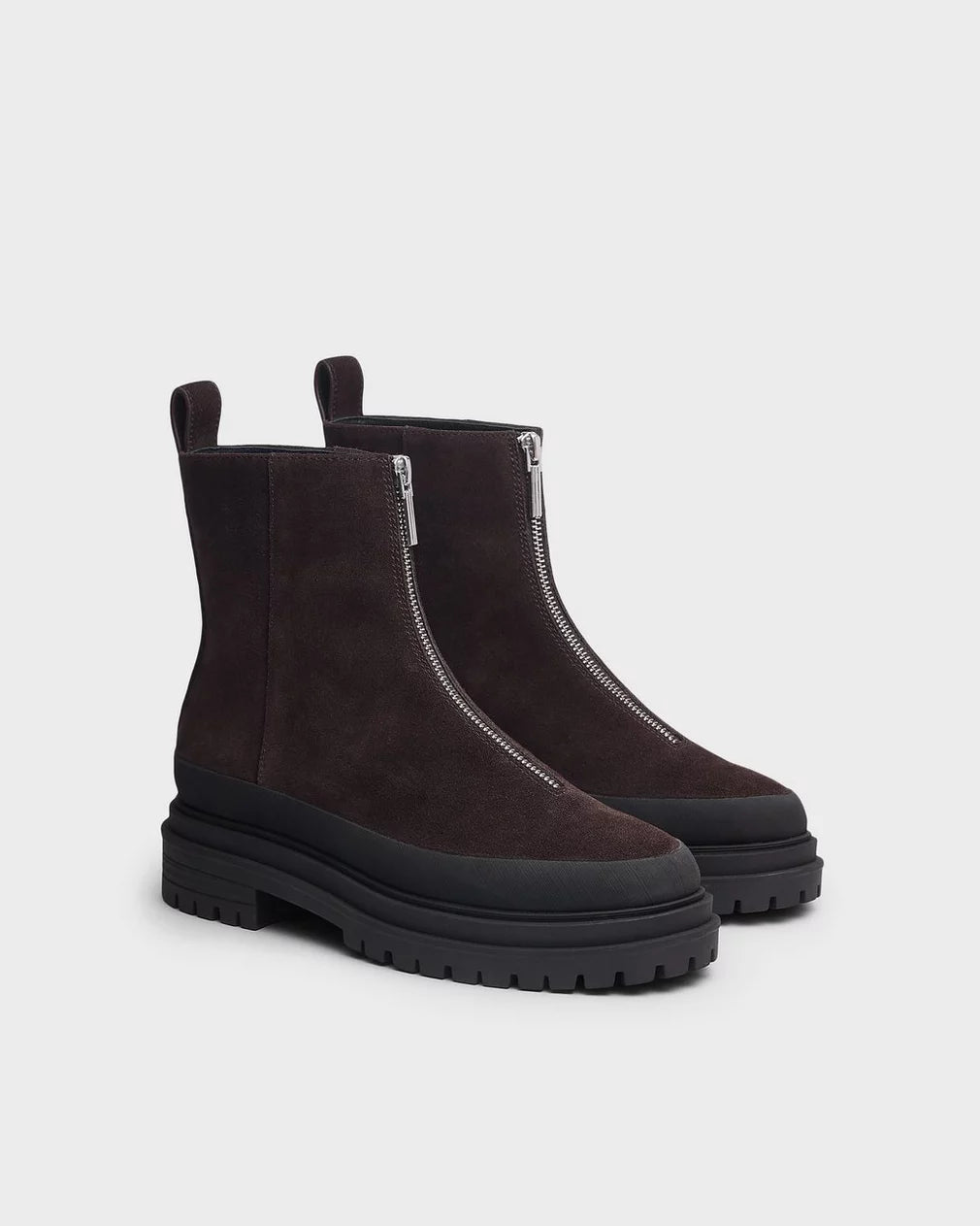 Rag & Bone - Bedford Zip boot in Dark chocolate suede