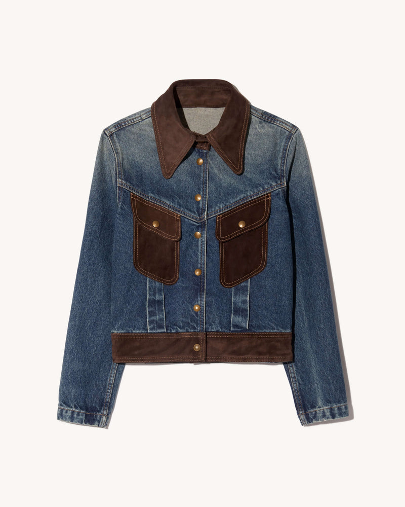 Nili Lotan - Brooklyn denim Jacket in Simon Wash