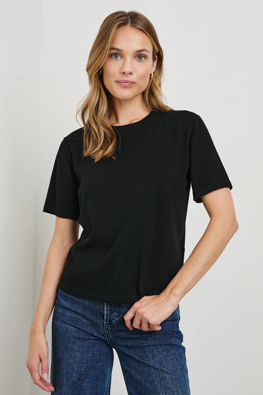 Rails - Cotton cashmere t-shirt Black