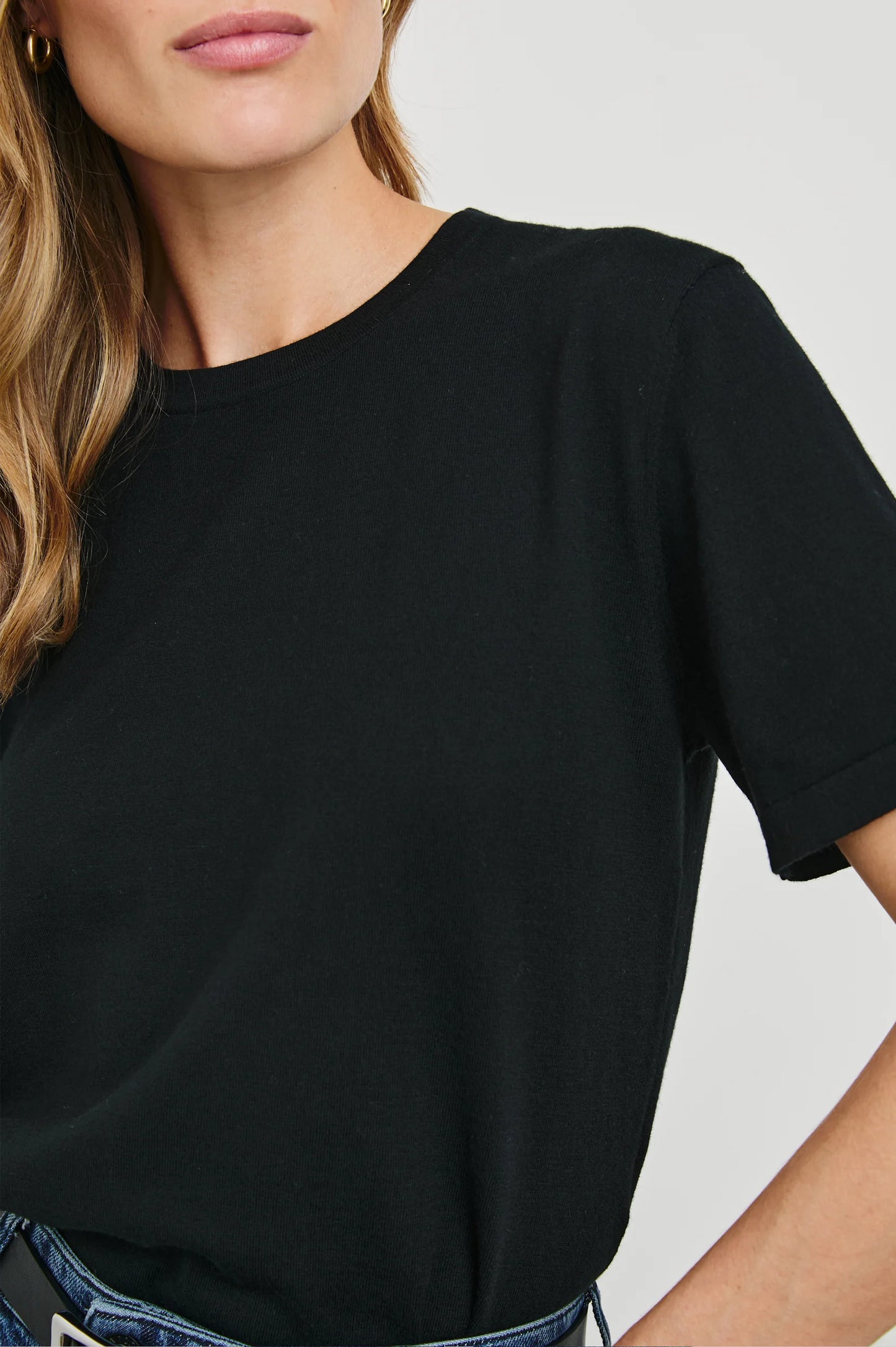 Rails - Cotton cashmere t-shirt Black
