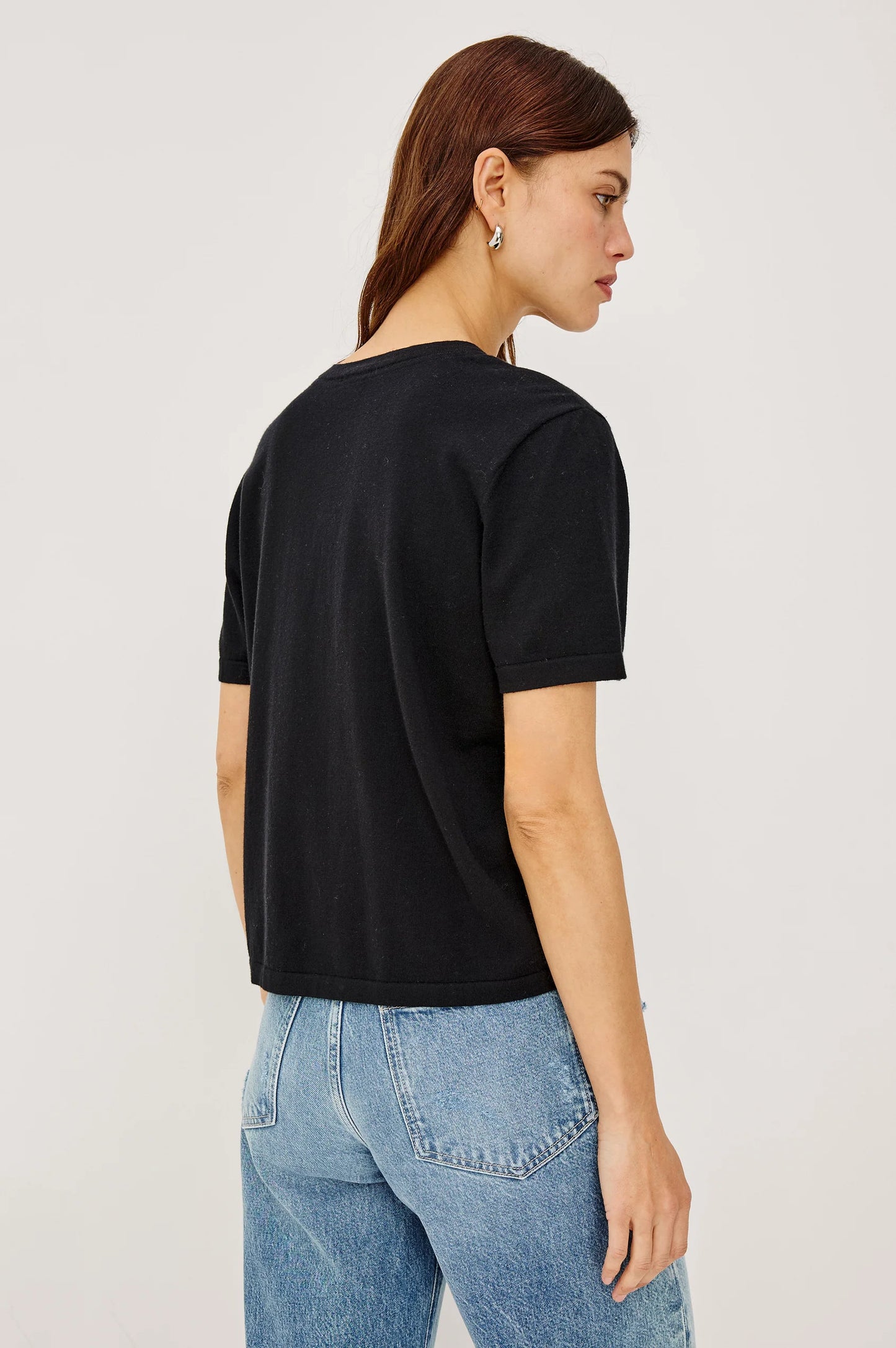 Rails - Cotton cashmere t-shirt in Black