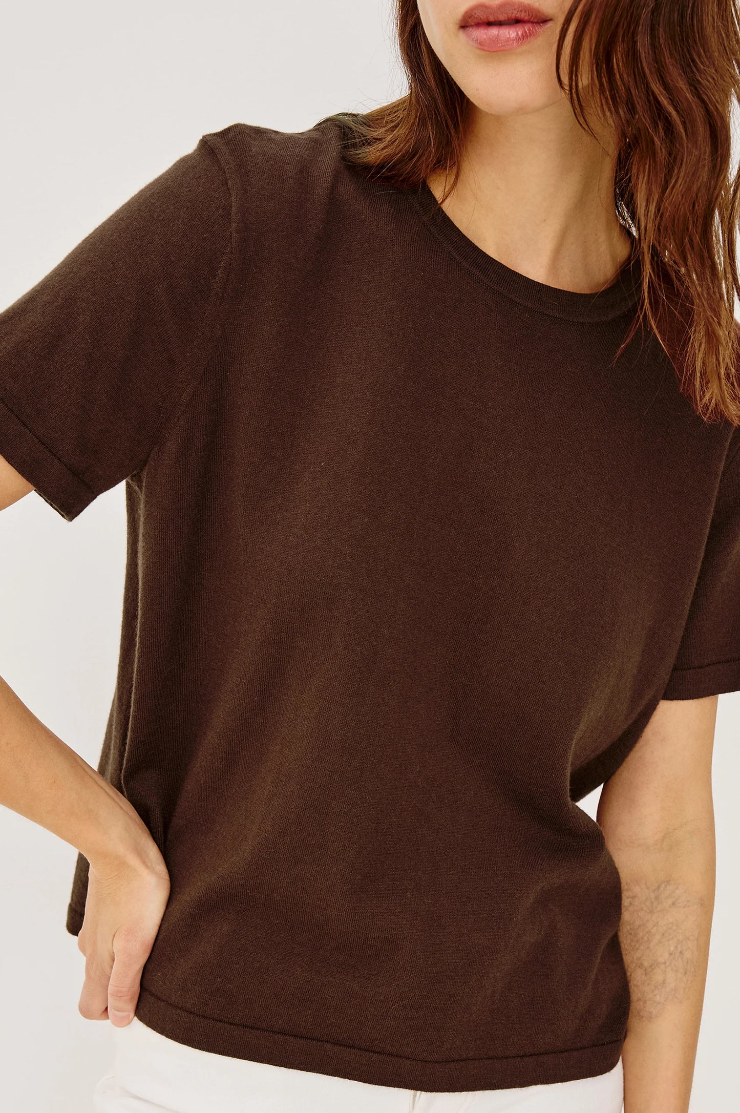 Rails - Cotton cashmere t-shirt Espresso