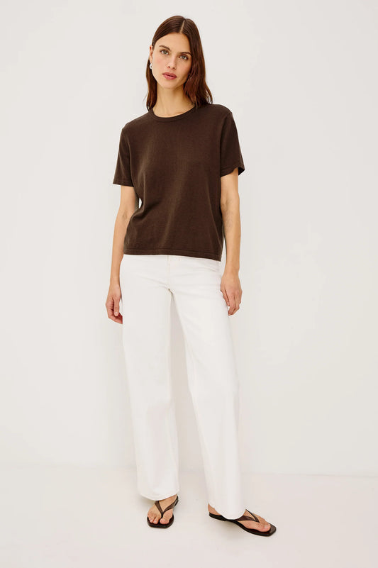 Rails - Cotton cashmere t-shirt Espresso