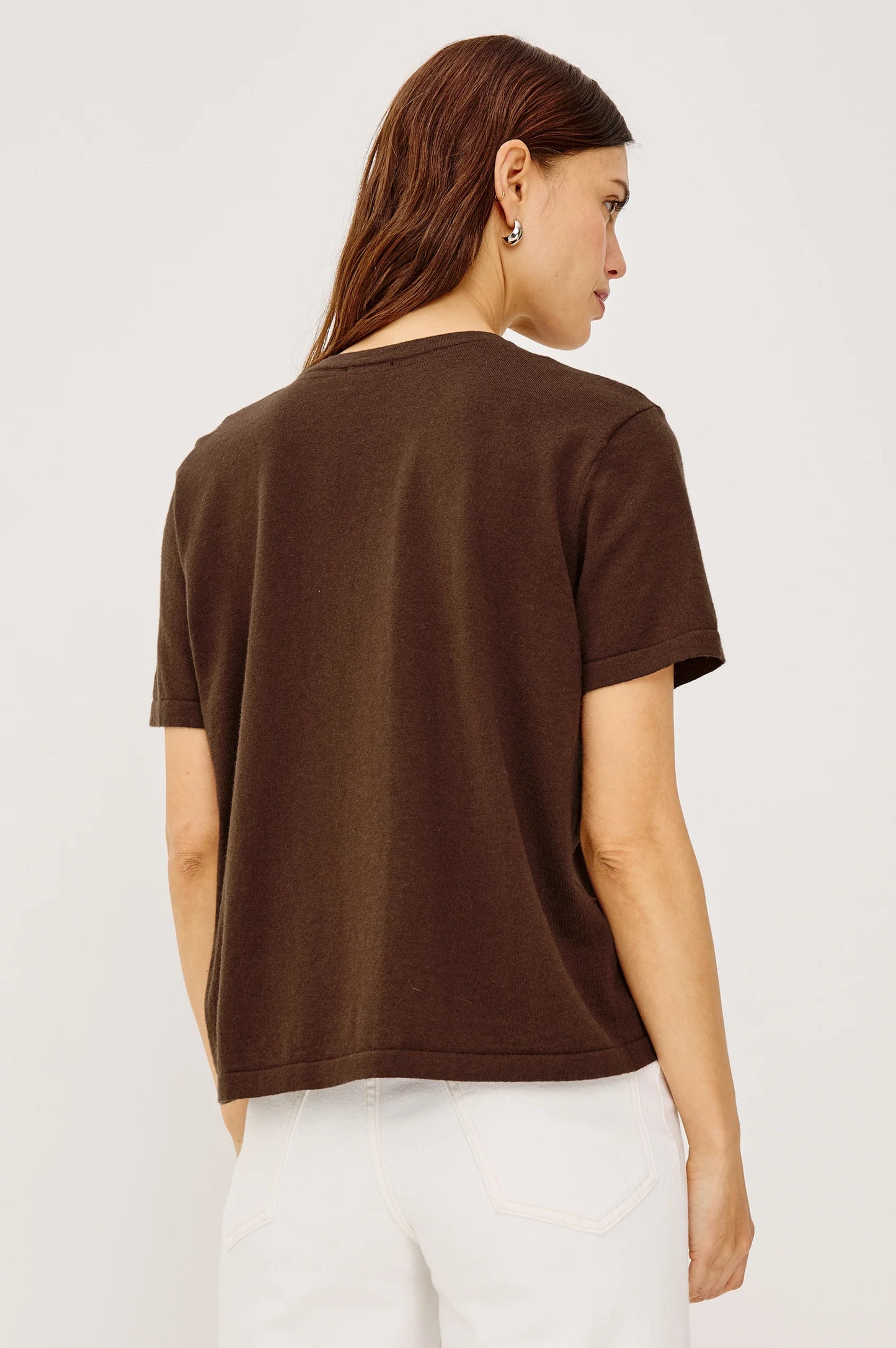 Rails - Cotton cashmere t-shirt Espresso
