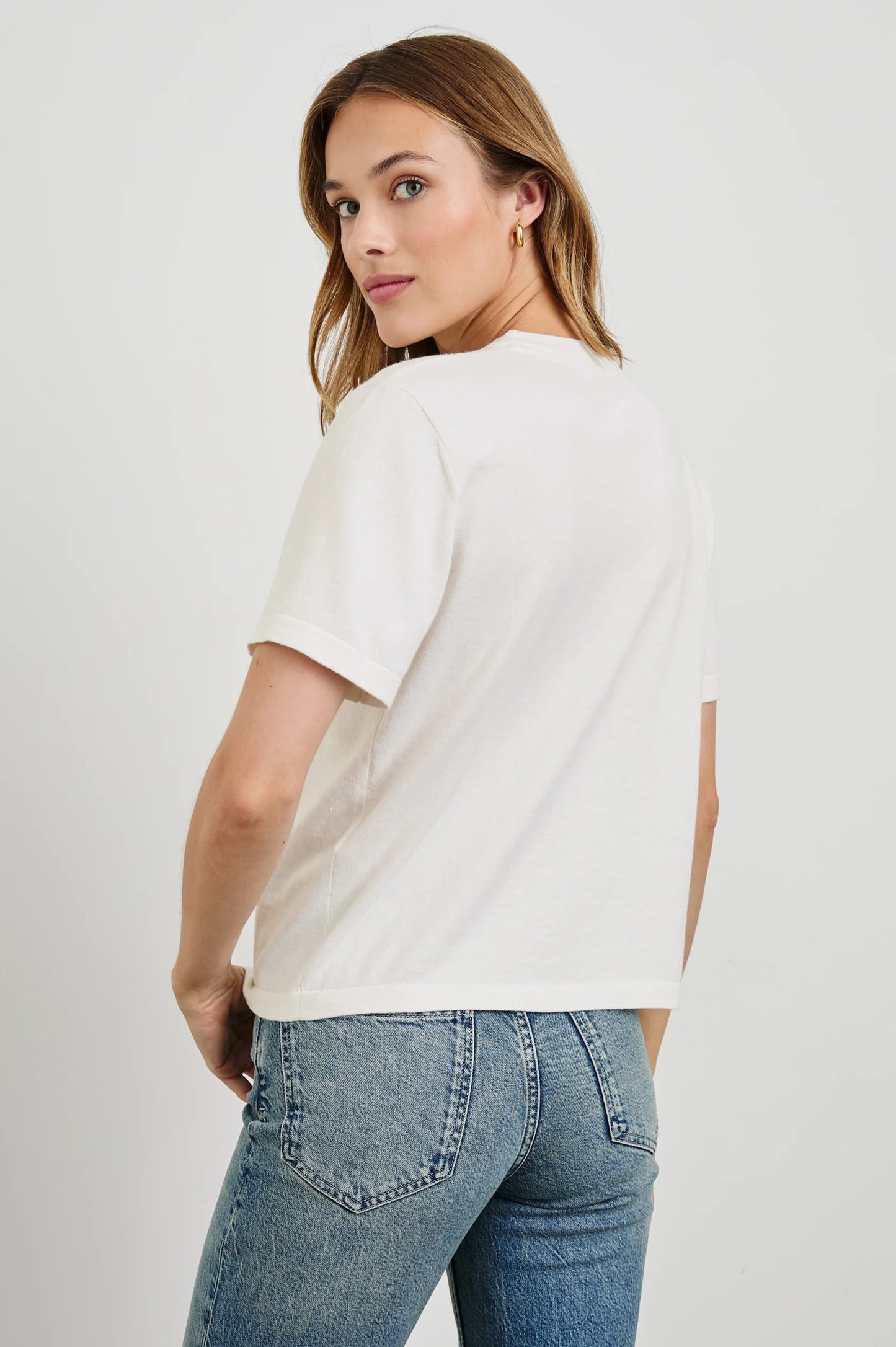 Rails - Cotton cashmere t-shirt White