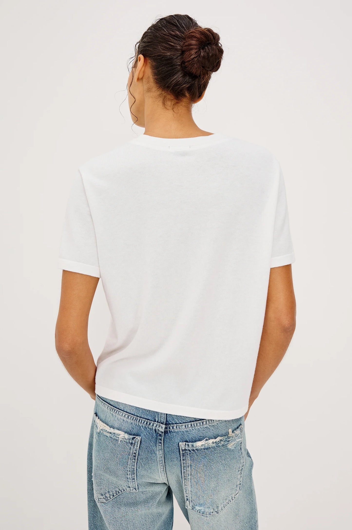 Rails - Cotton cashmere t-shirt in white