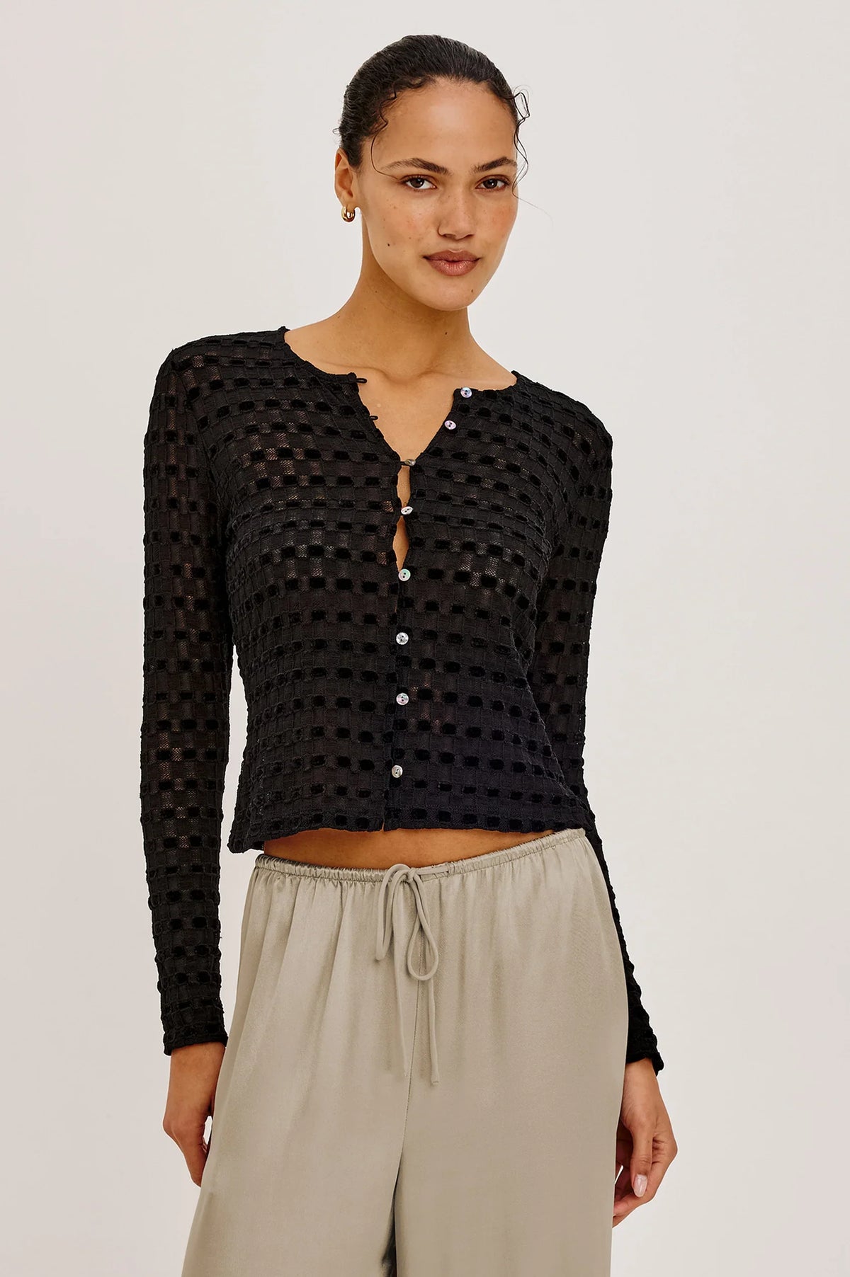 Rails - Cyrah top Black Checkerboard