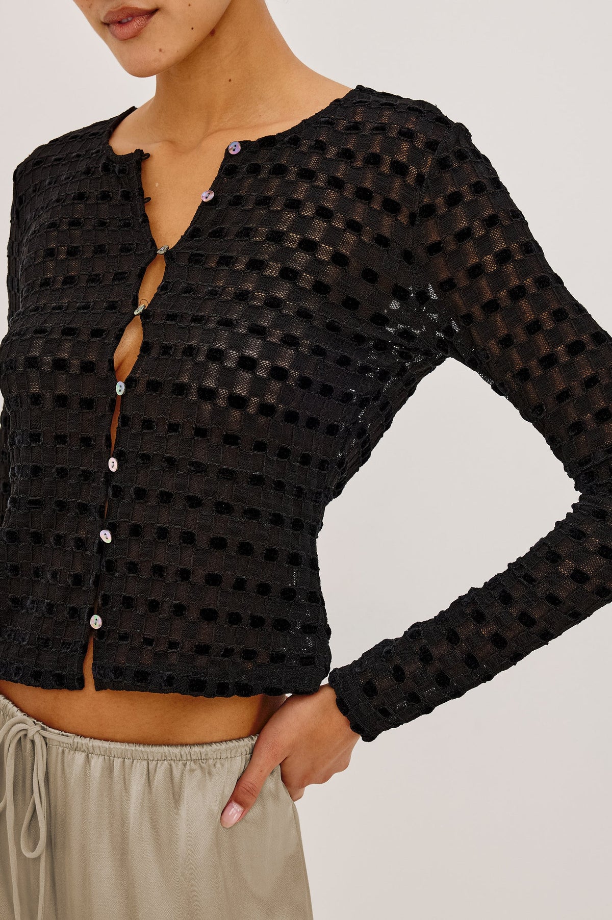 Rails - Cyrah top Black Checkerboard