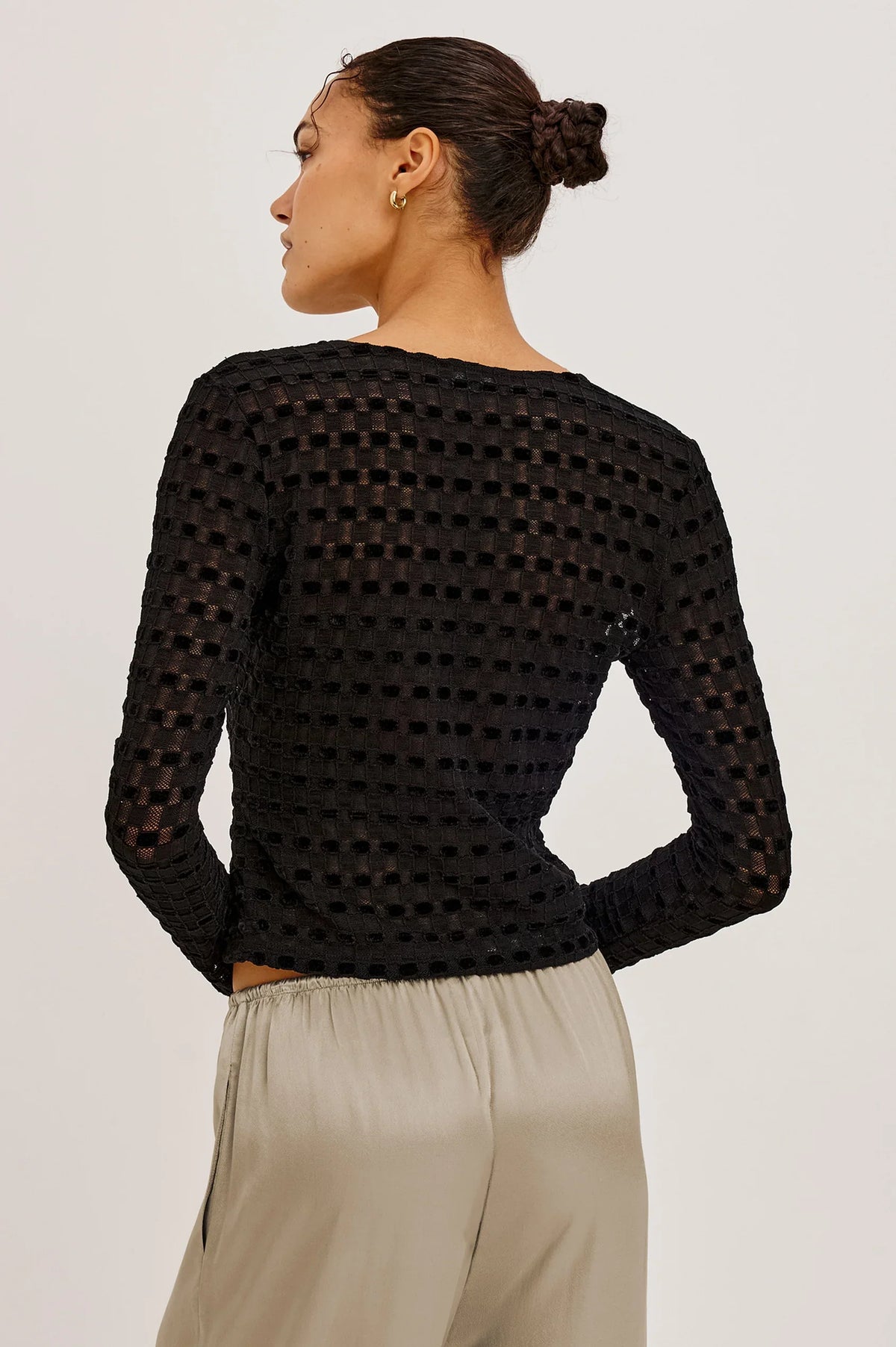 Rails - Cyrah top Black Checkerboard