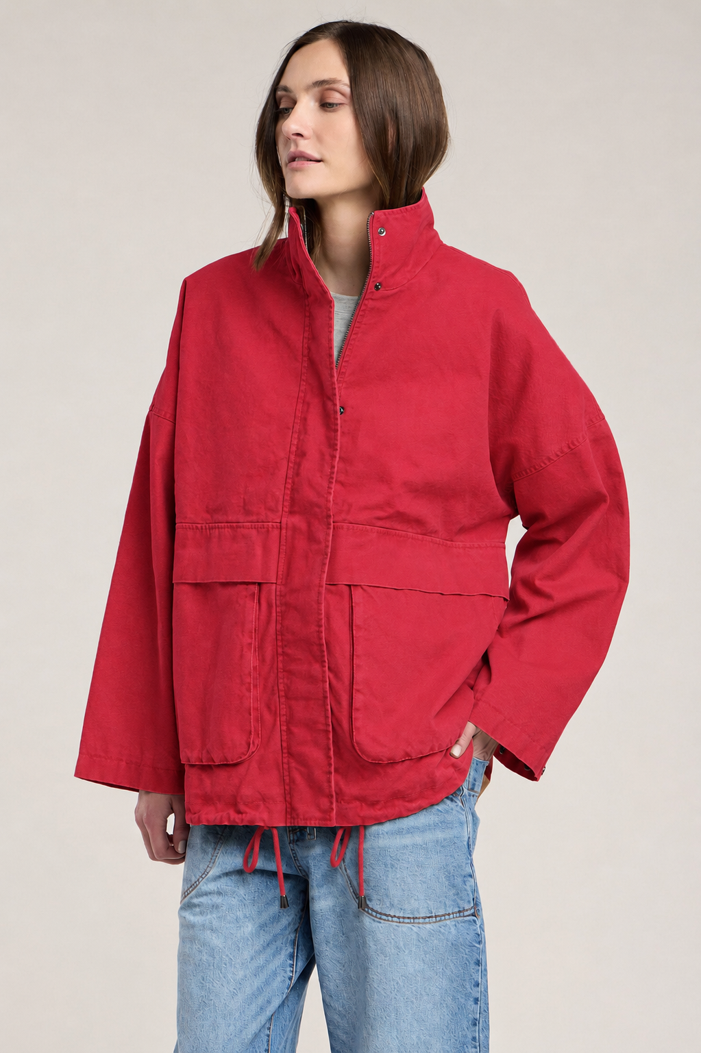 Velvet - Hunter Parka Jacket in Crimson