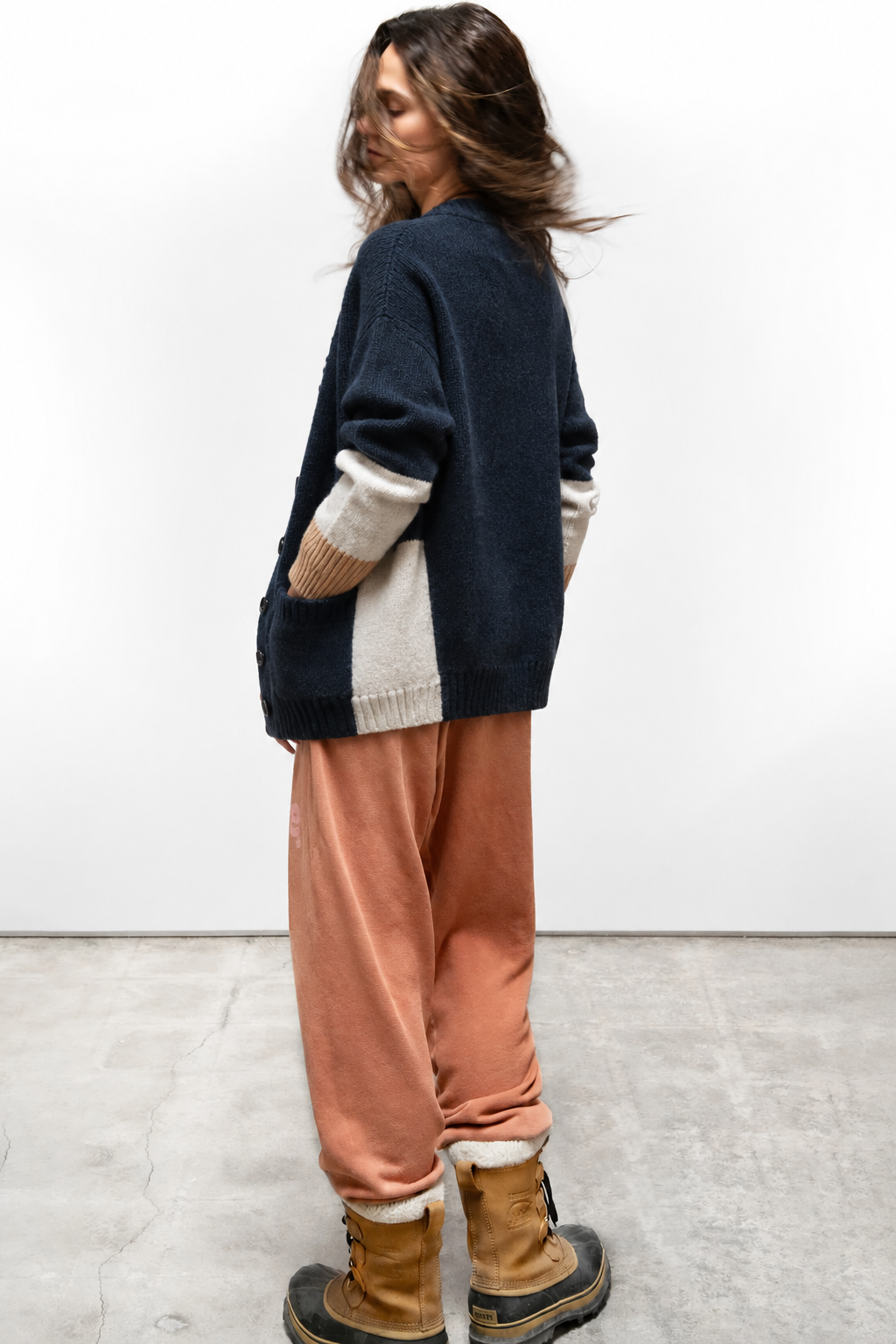 Freecity - cashmere lux cardigan in squids mix up