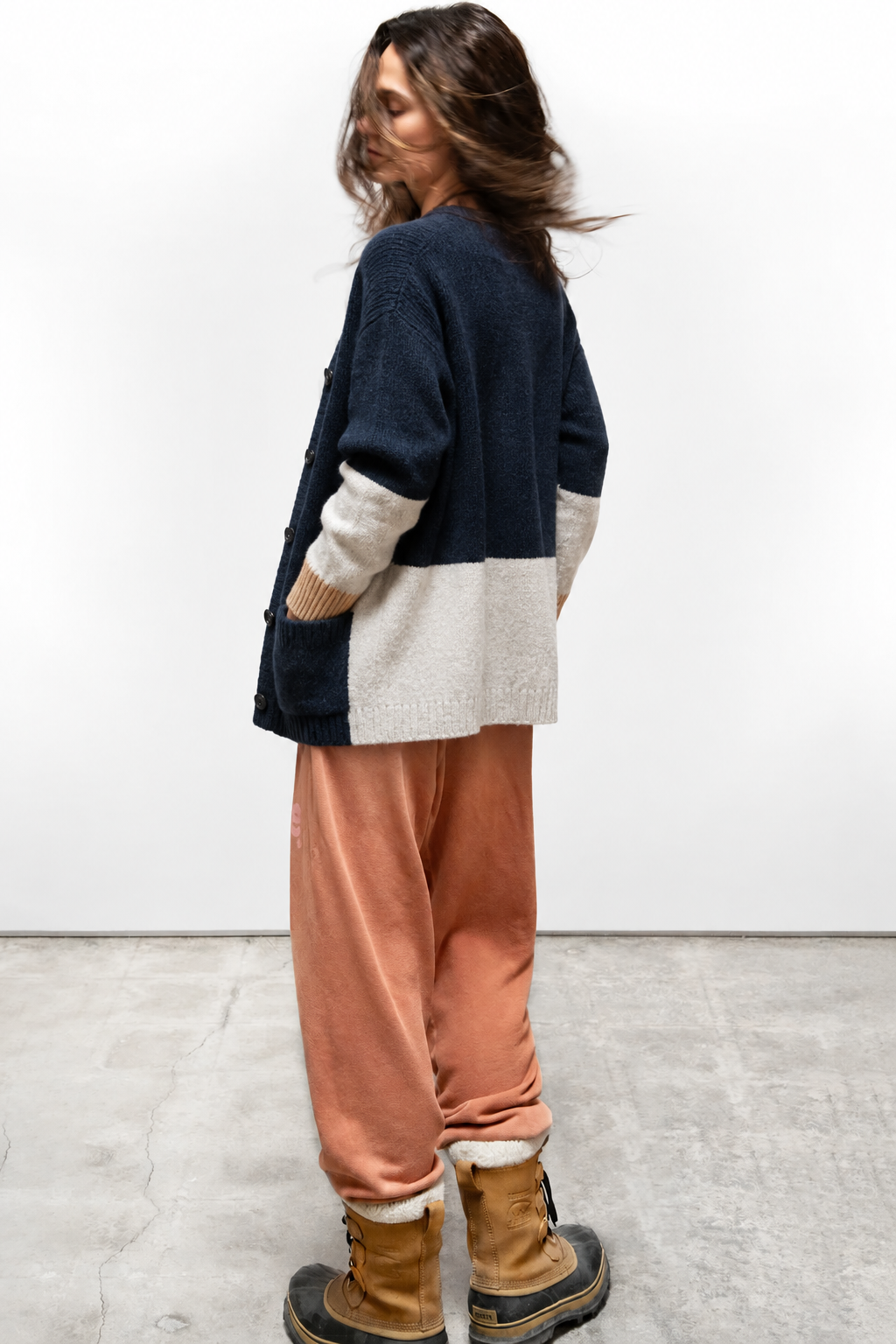 Freecity - cashmere lux cardigan in squids mix up