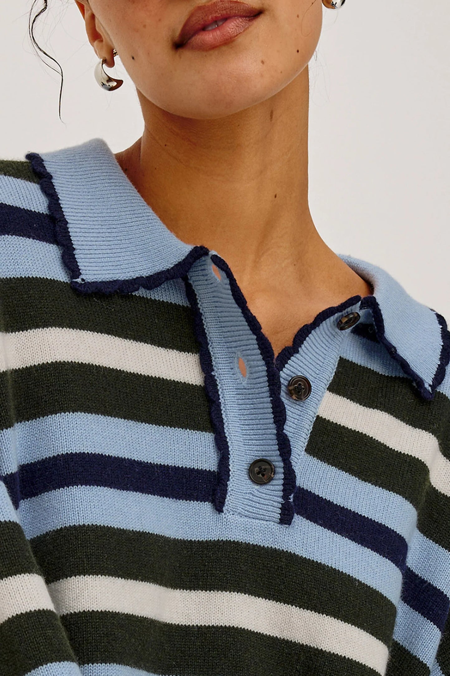 Rails - Delora Sweater in sky forest stripe