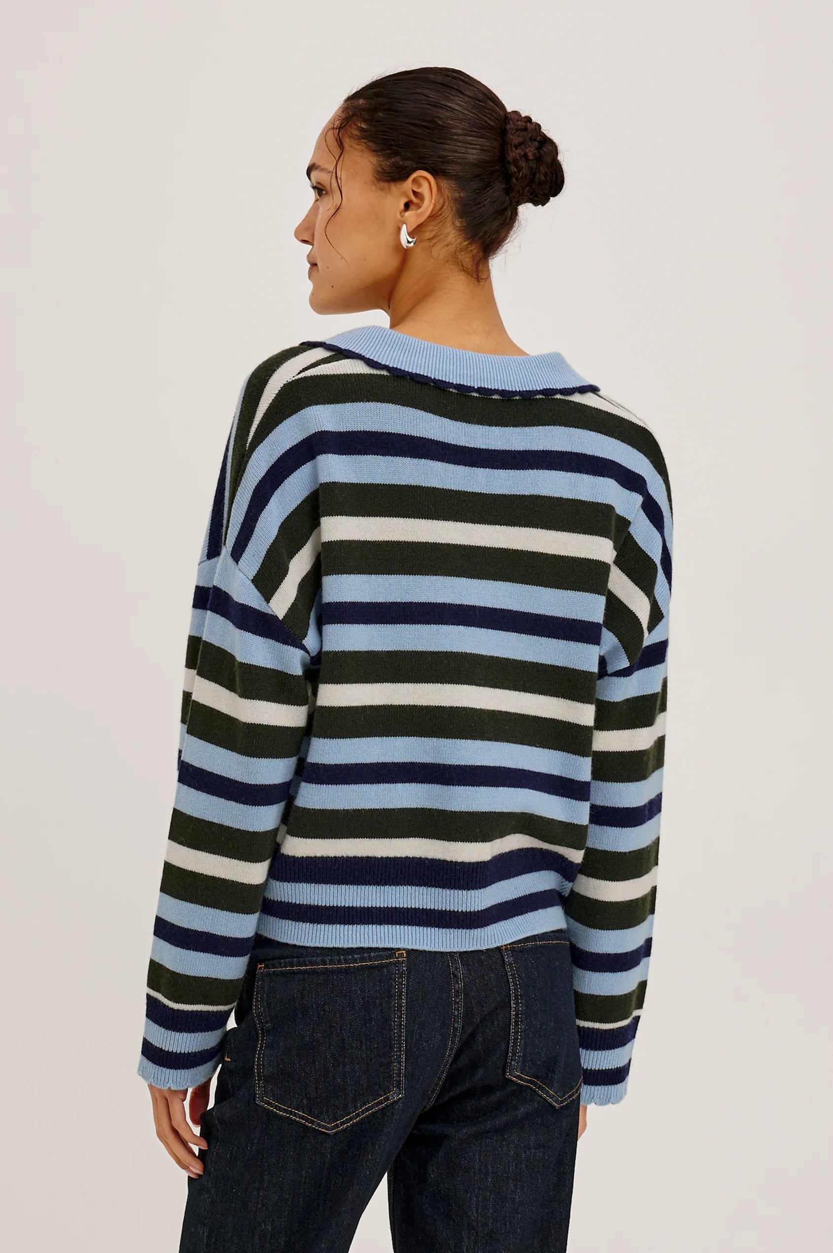 Rails - Delora Sweater in sky forest stripe