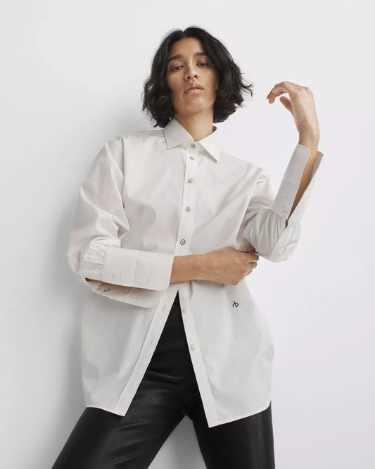 Rag & Bone - Diana Poplin Shirt in White