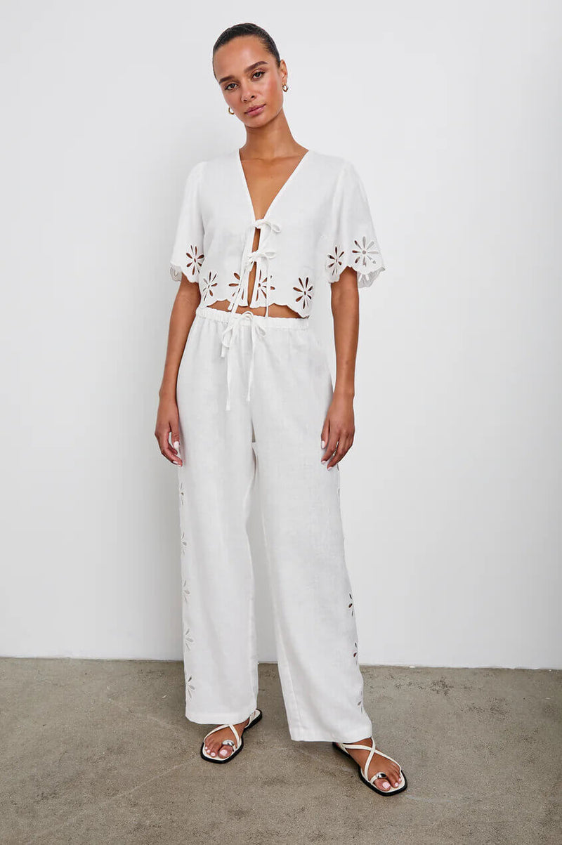 Rails - Pari Top in White Eyelet