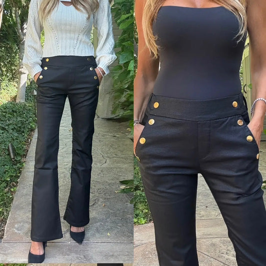 Bevy Flog - Ellen Pant in Black Check