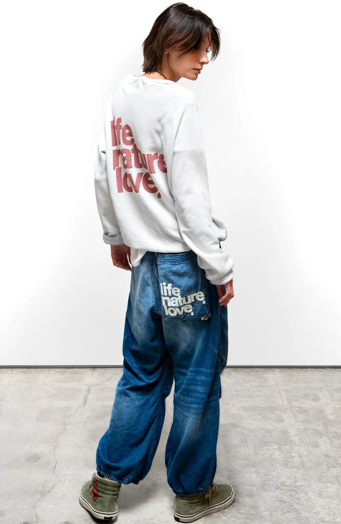 Freecity - LNL INDIGO WORKSHOP/UNIFORM LOOSE DRAWCORD "BIGGY" - INDIGO BLUES