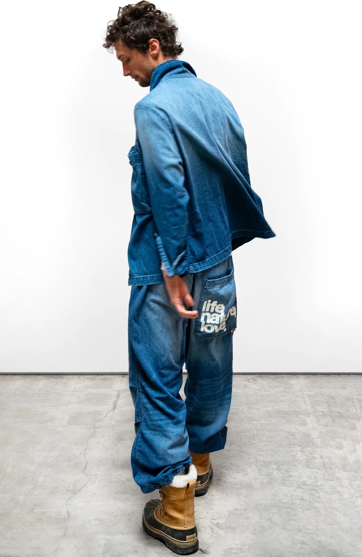 Freecity - LNL INDIGO WORKSHOP/UNIFORM LOOSE DRAWCORD "BIGGY" - INDIGO BLUES