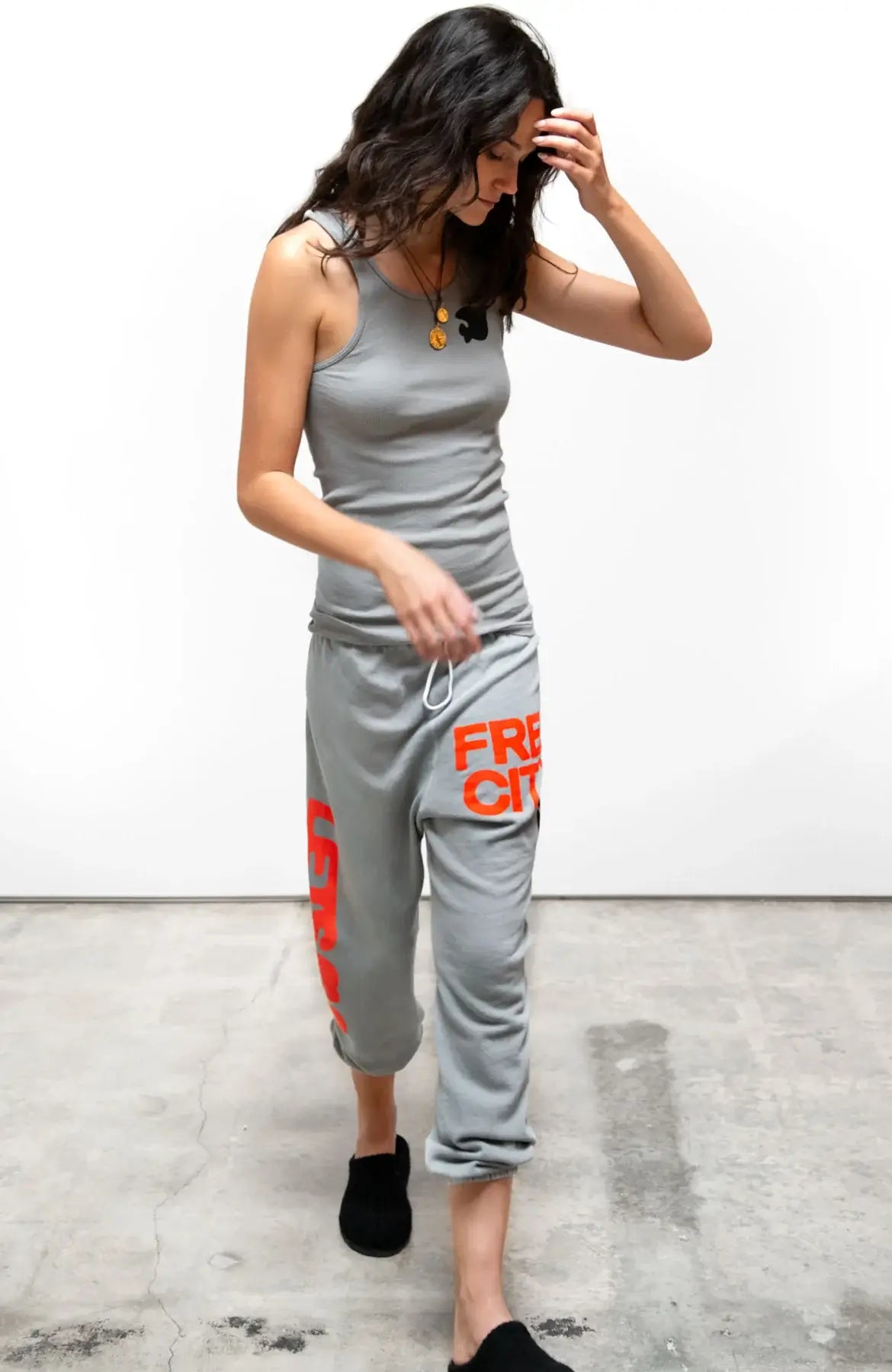 FREECITYLETSGO OG SUPERVINTAGE sweatpant - silver plant