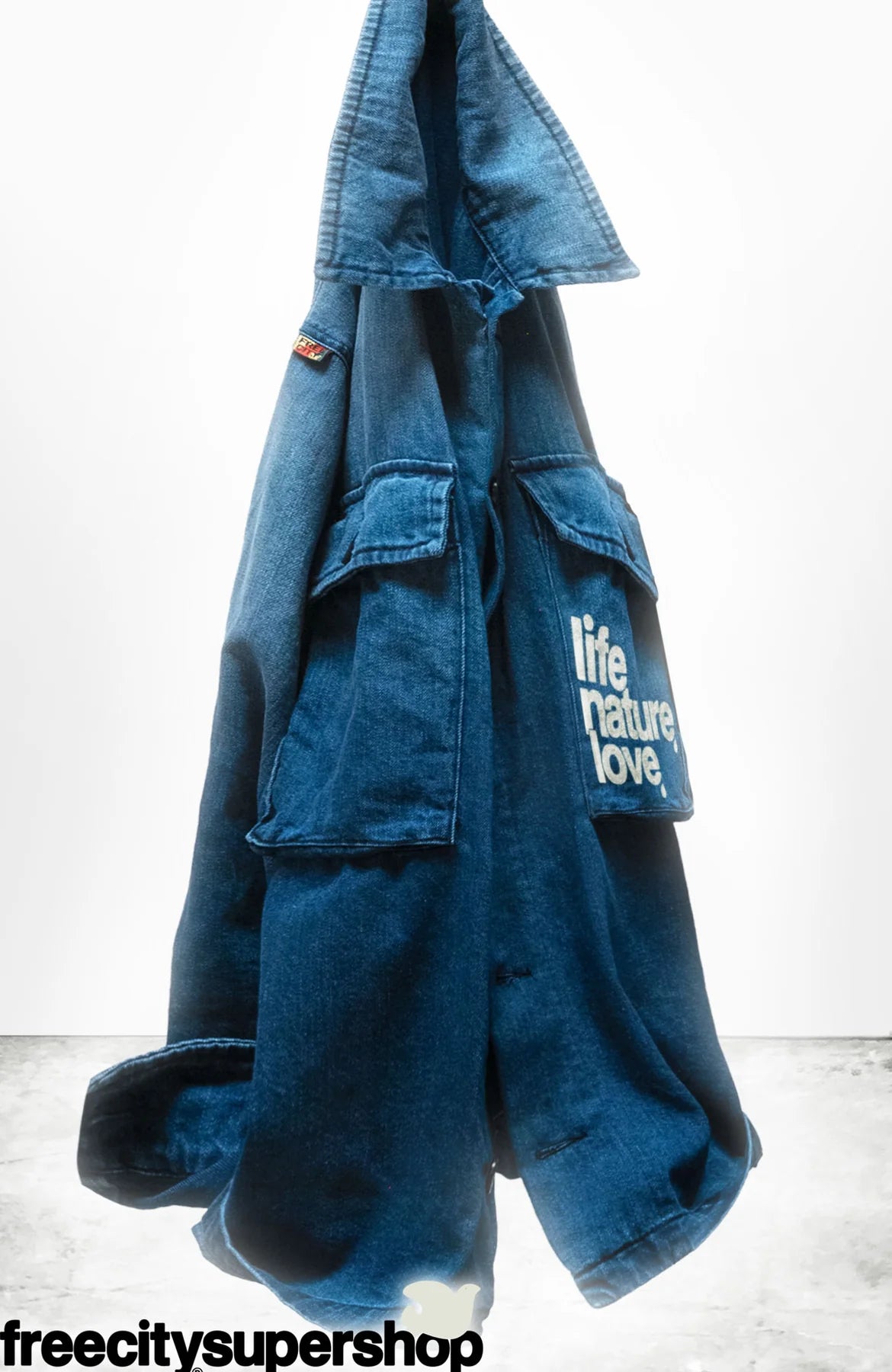 Freecity - INDIGO WORKSHOP/UNIFORM "BIGGY" SHIRT - INDIGO BLUES
