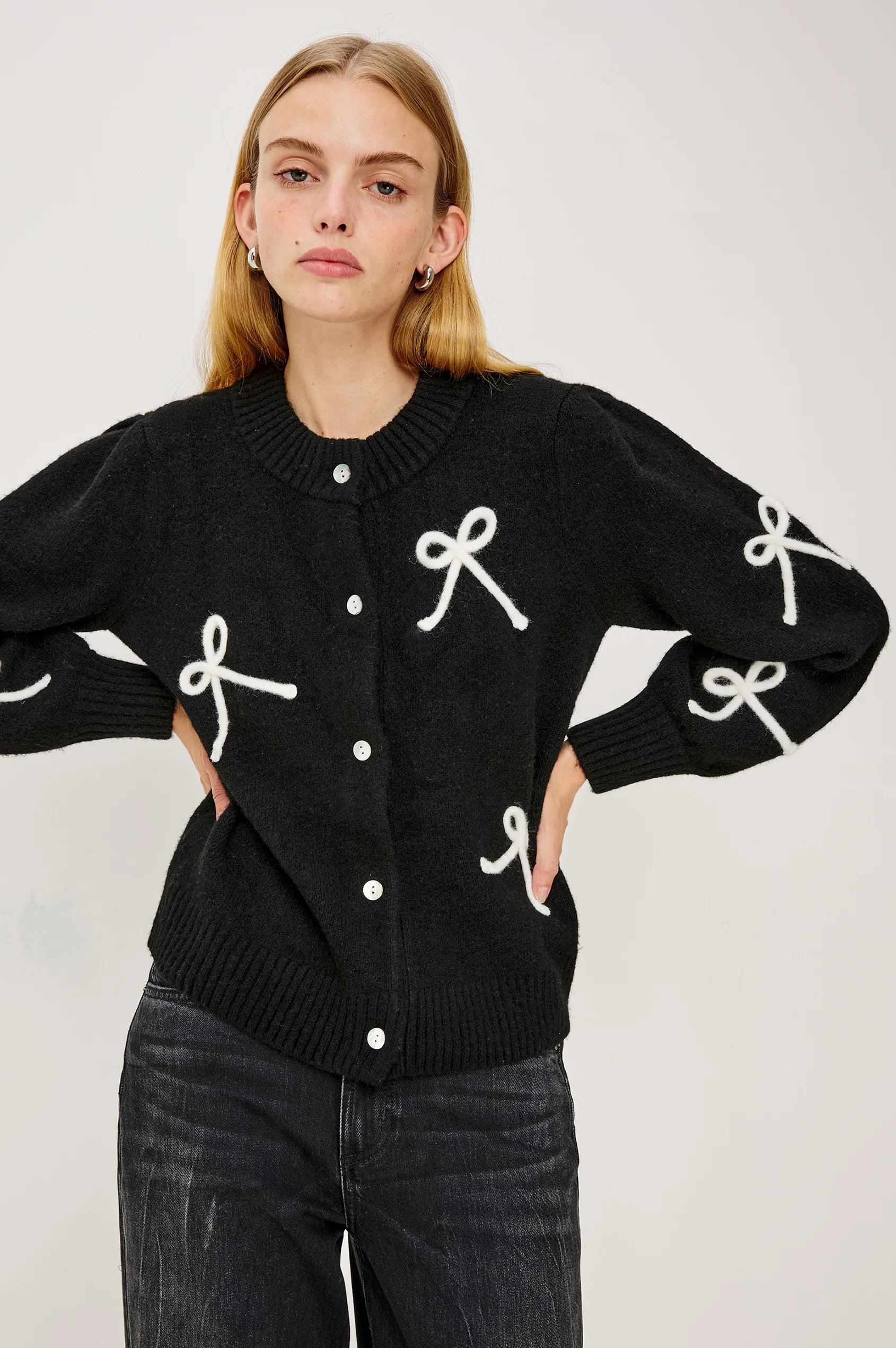 Rails - Francesca cardigan Black Ivory