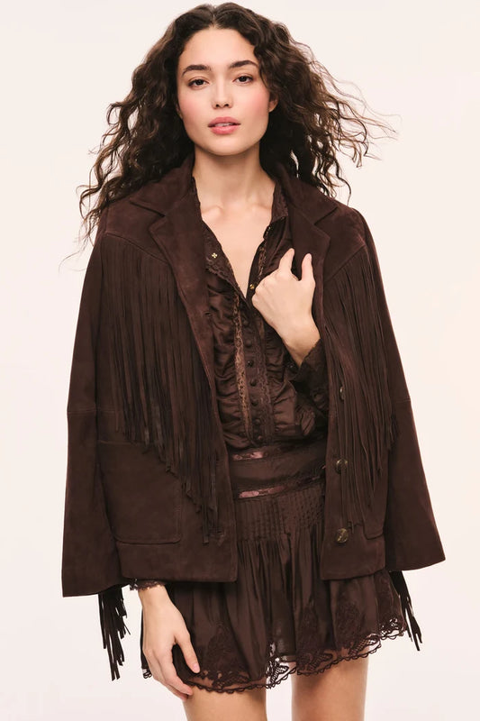 Love Shack Fancy - Geraline Jacket Fresh Espresso