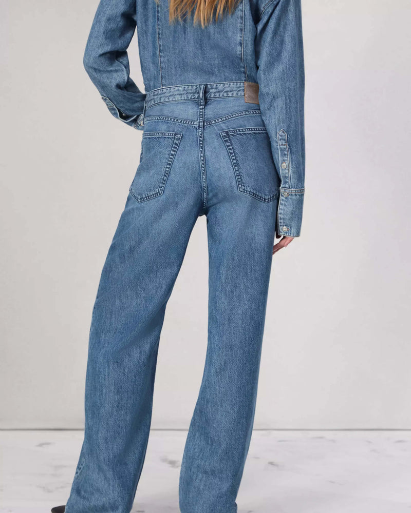 Rag & Bone Featherweight Logan Wide-Leg Jean - River Wash