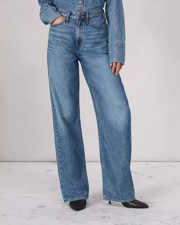 Rag & Bone Featherweight Logan Wide-Leg Jean - River Wash