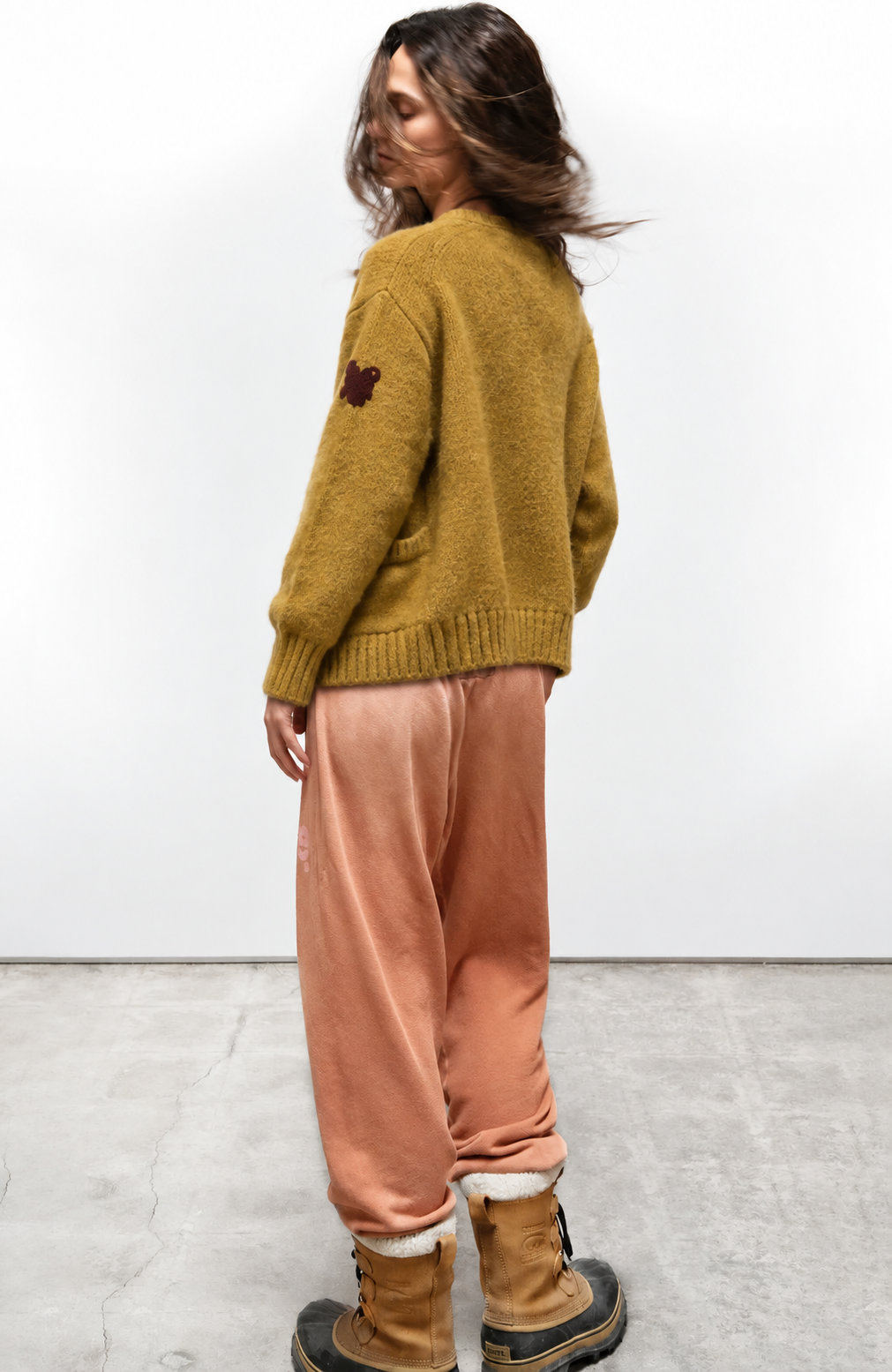 Freecity - Superyumm Norwegian wool pocket cardigan in norwegian golden