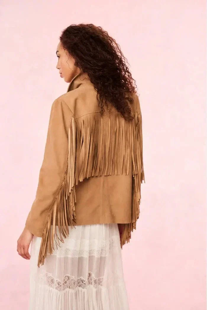 Love Shack Fancy - Geraline Jacket in Camel