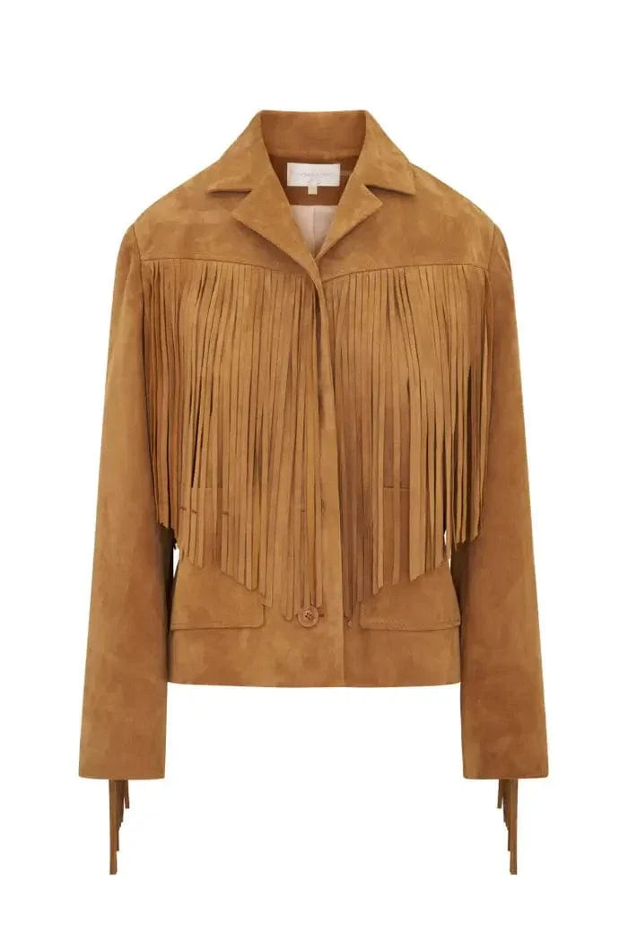 Love Shack Fancy - Geraline Jacket in Camel