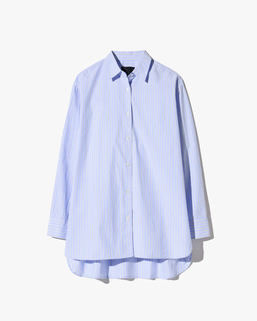 Nili Lotan - Yorke Shirt in Ciel Stripes