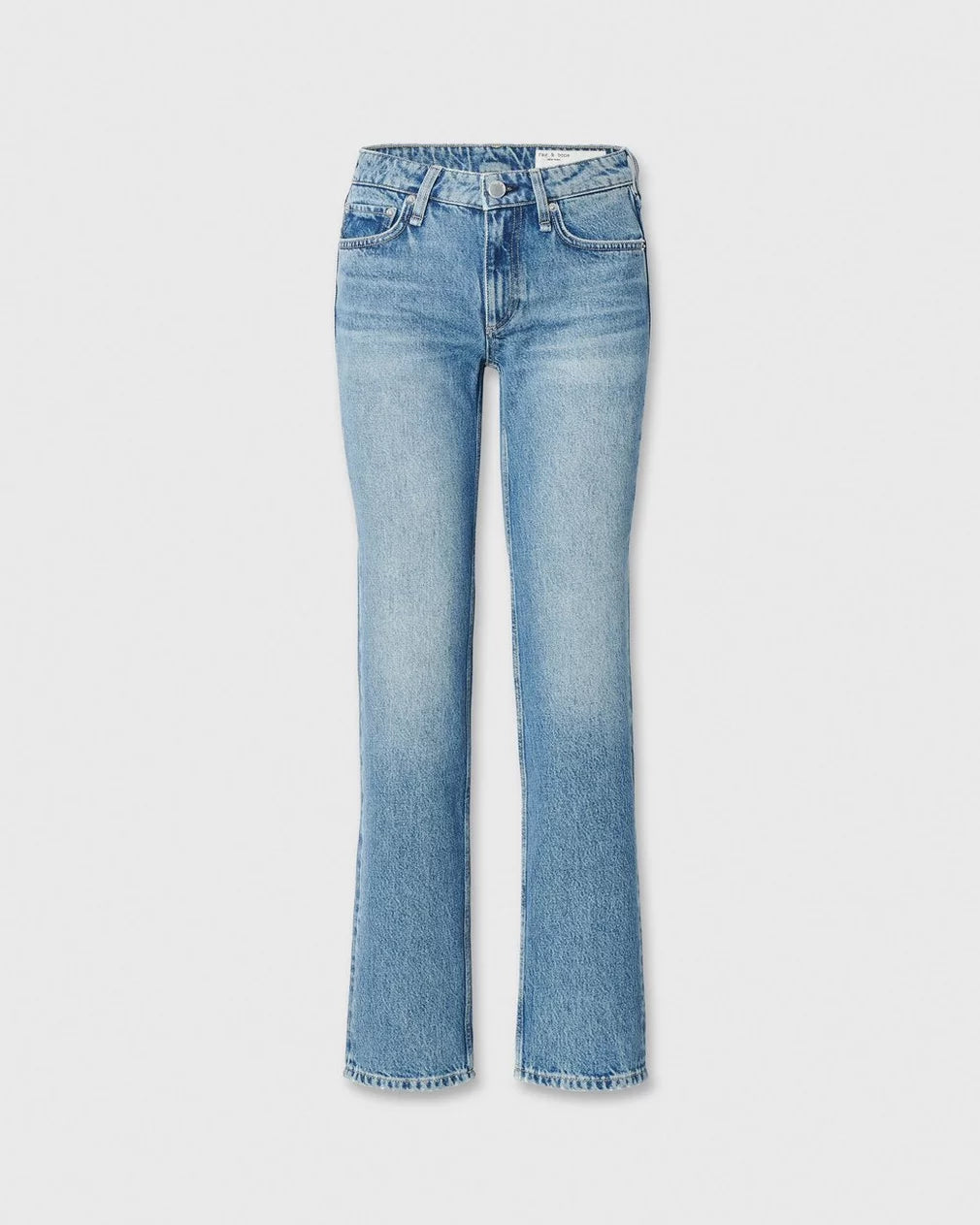Rag & Bone - Harlow Straight Jean Low-Rise in Rigid Denim in Candice