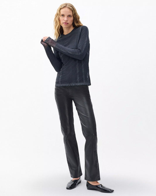 Rag & Bone - Flexi Harow straight jeans in coated Black