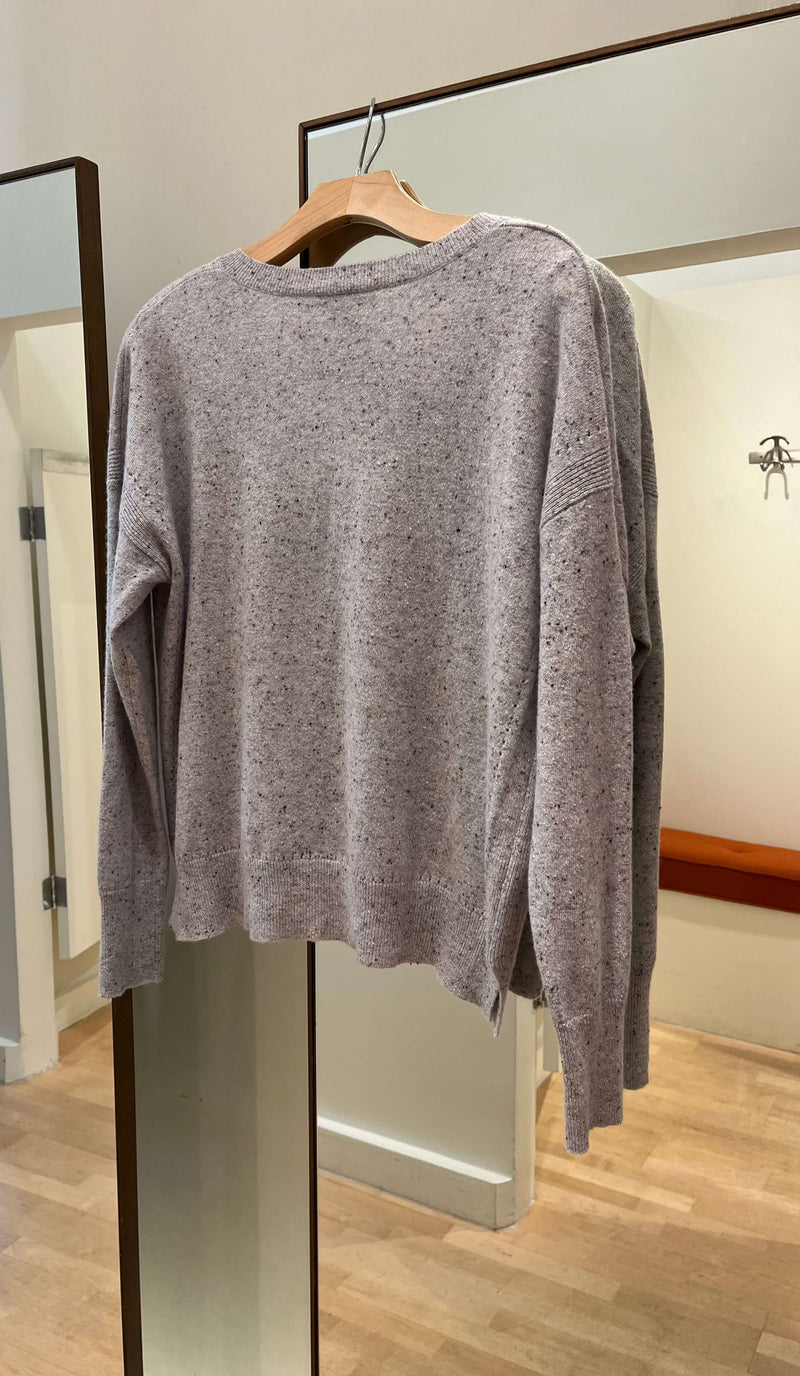 Autumn Cashmere - Relaxed V-Neck sweater in Grey