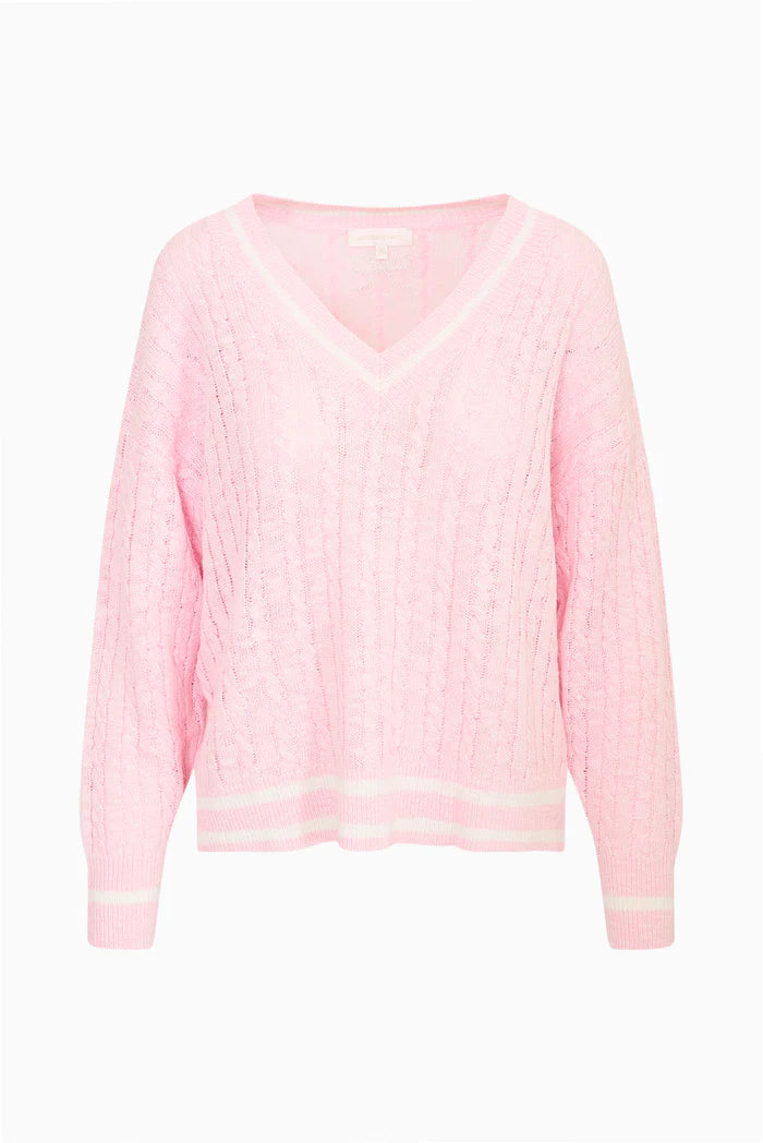 Love Shack Fancy - Jessena Pullover in Polo Blush