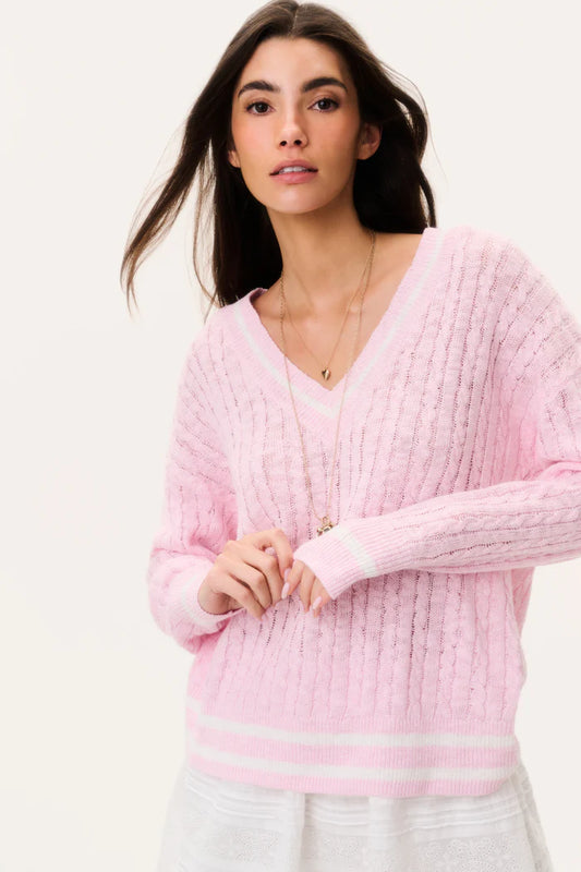 Love Shack Fancy - Jessena Pullover in Polo Blush