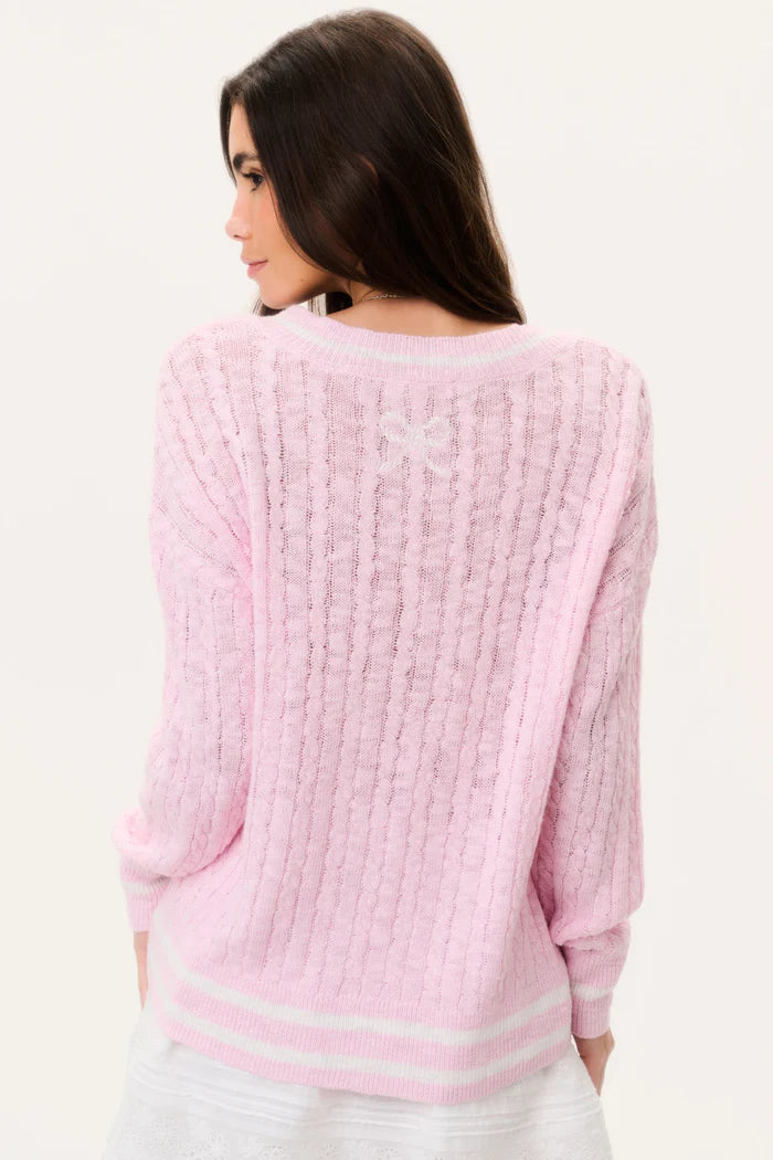 Love Shack Fancy - Jessena Pullover in Polo Blush