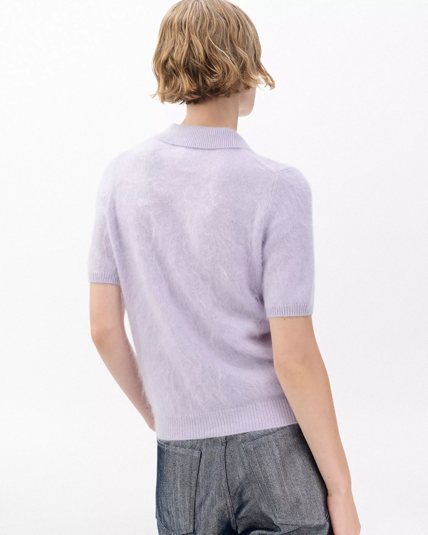 Rag & Bone - Jada Brushed Cashmere Polo in Lavender