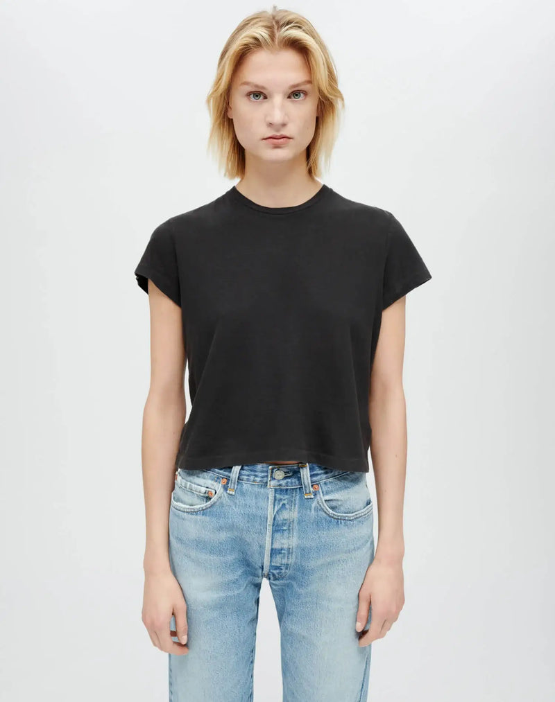 RE/DONE - Boxy Tee in Washed Black