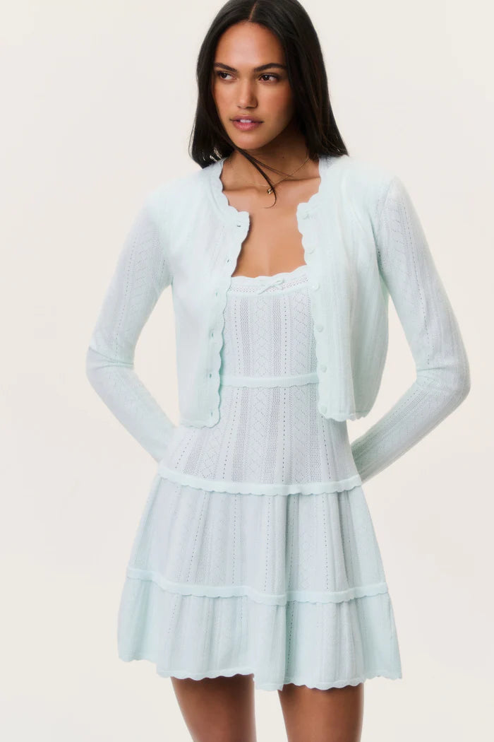 Love Shack Fancy - Nadiya Cardigan in Dusty Lagoon